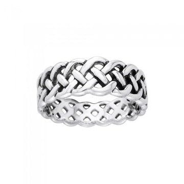Celtic Knot Filigree Sterling Silver Ring by Peter Stone TRI885 - Jewelry